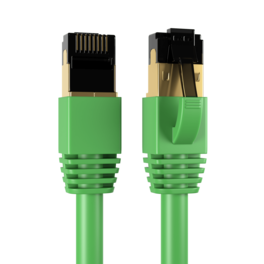 Cables Direct Online - Cat8 Ethernet Cable 7FT, 40Gbps High-Speed RJ45 Shielded Copper Cord for Router, PC & Gaming - Green