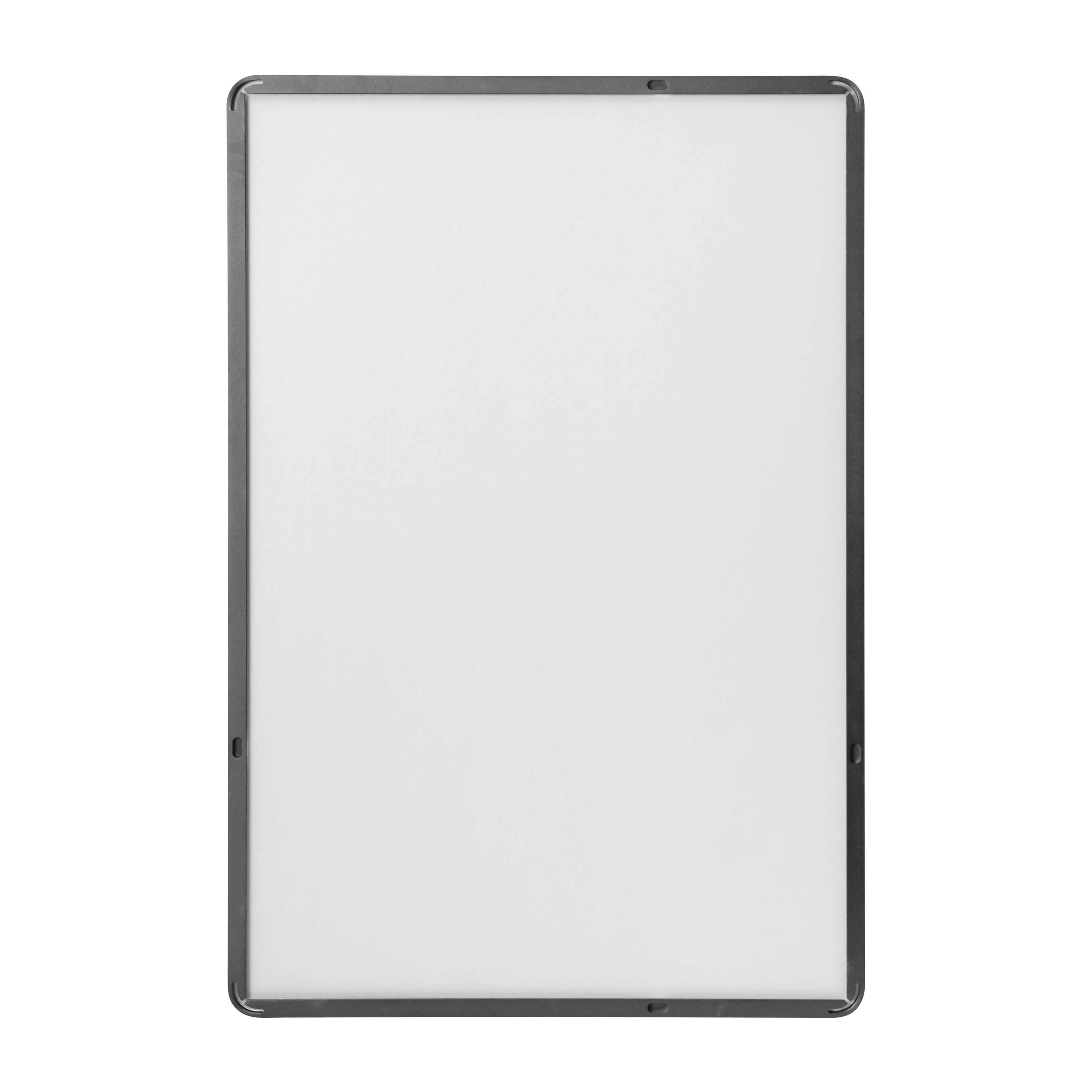 Alt View 5. Emma + Oliver - Powder Coated Metal Decorative Wall Hanging Mirror with Rounded Corners; Hangs Horizontally or Vertically - Black.