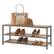 Front. TRINITY - 3-Tier Bamboo Shoe Bench Bronze Anthracite - Bronze Anthracite®.