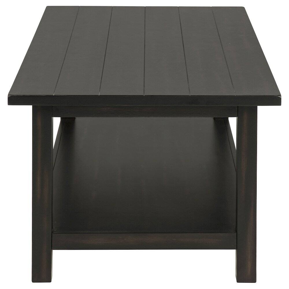 Alt View 4. Coaster Co. of America - Payne Wood Coffee Table with Shelf Java - Black.