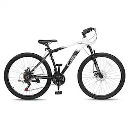 Winado - 26-Inch Mountain Bike 21 Speed Aluminum Alloy Frame Mountain Bicycle - White & Black