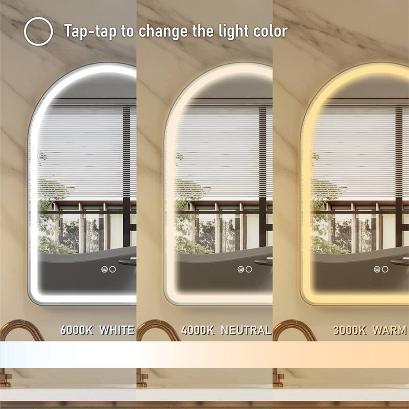 Tap-tap to change the light color

2. 6000K WHITE
3. 4000K NEUTRAL
4. 3000K WARM