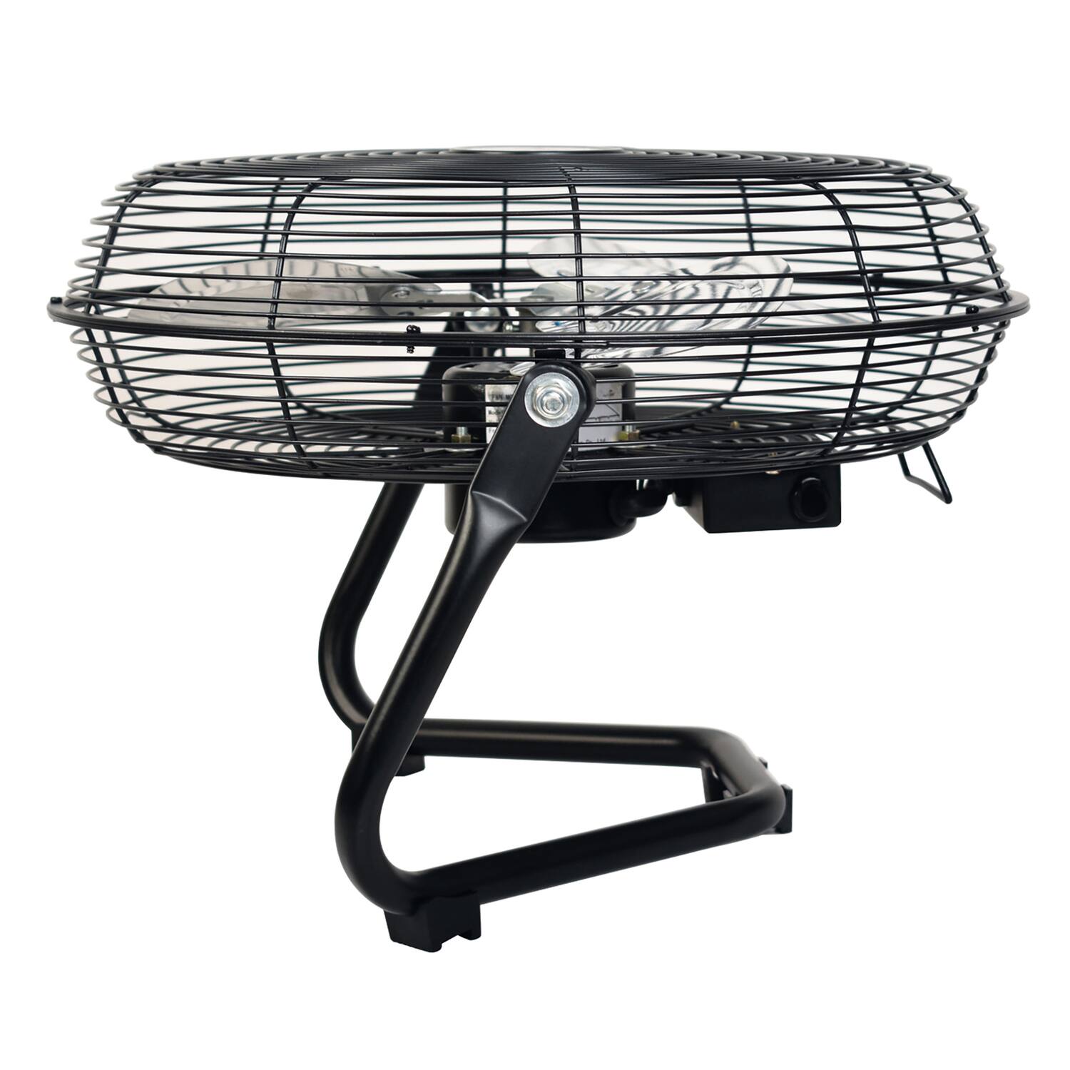 Angle. Seasons Comfort - 14" 3-Speed High-Velocity Heavy-Duty Floor Fan, FHV14 - Black.