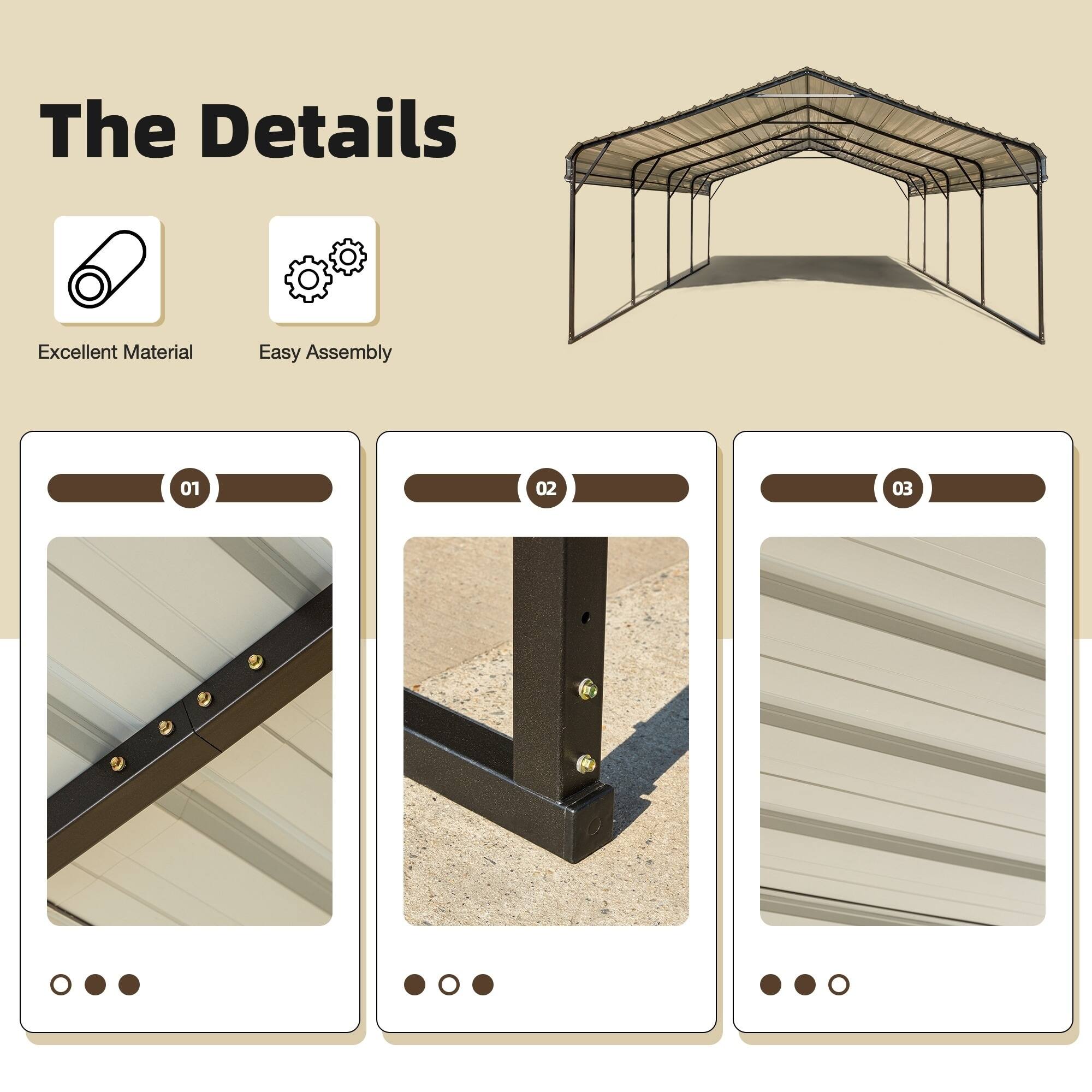 The Details

Excellent Material

Easy Assembly

01

02

03