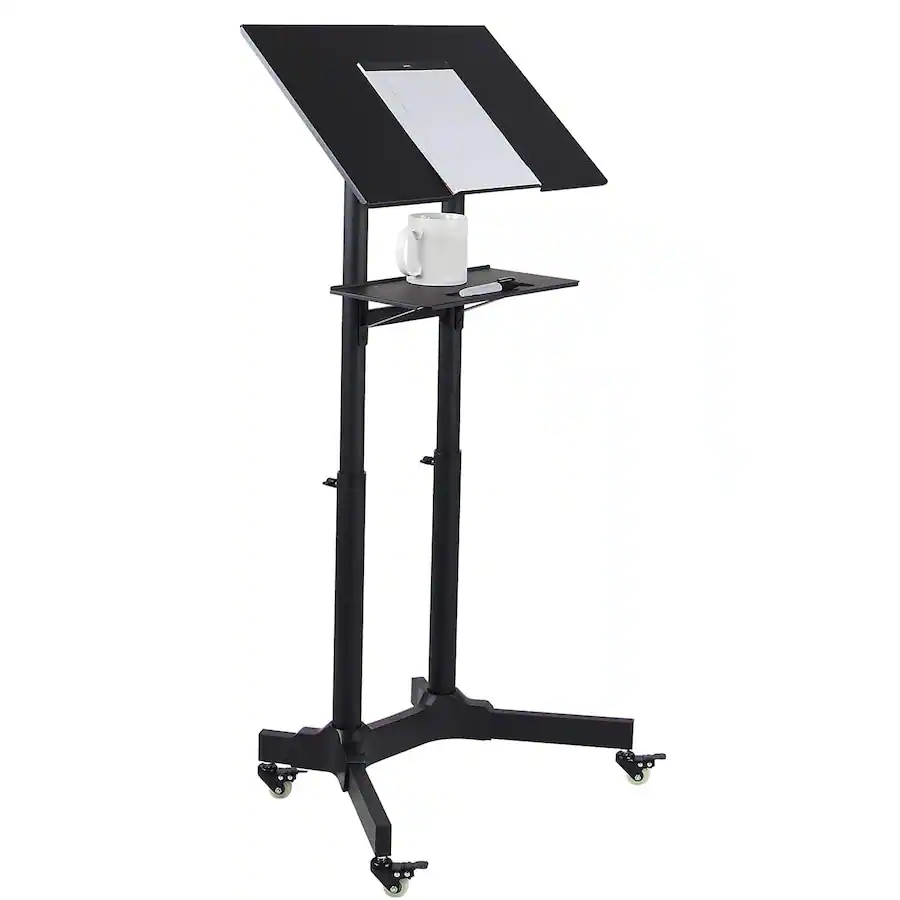 Lectern Lock Mount It! Portable Adjustable Standing Desk and Presentation Lectern ...