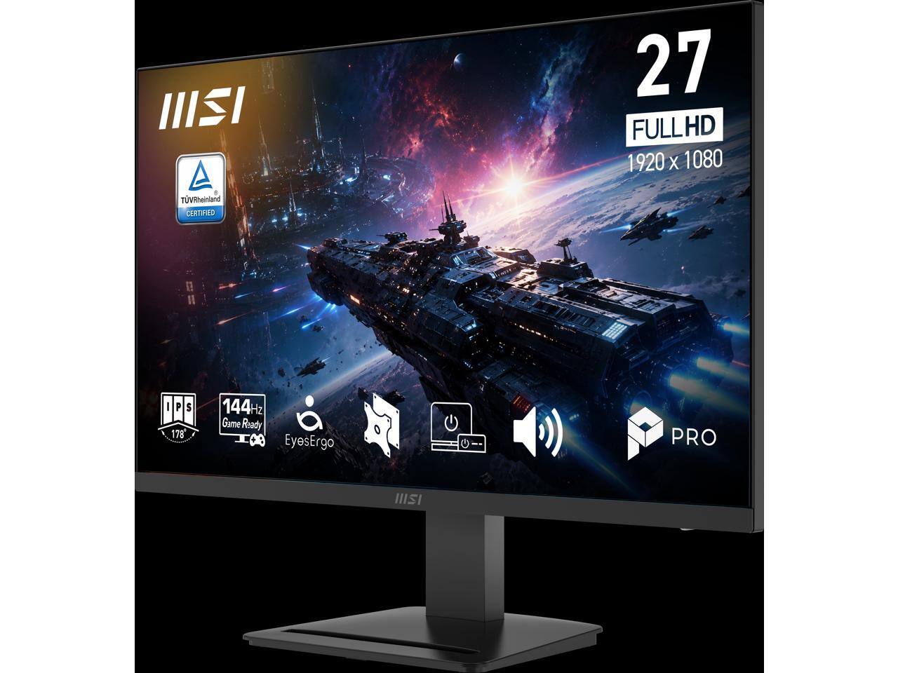 MSI A TÜV Rheinland CERTIFIED 27 FULL HD 1920 X 1080 IPS 178° 144Hz Game Ready EyesErgo PRO