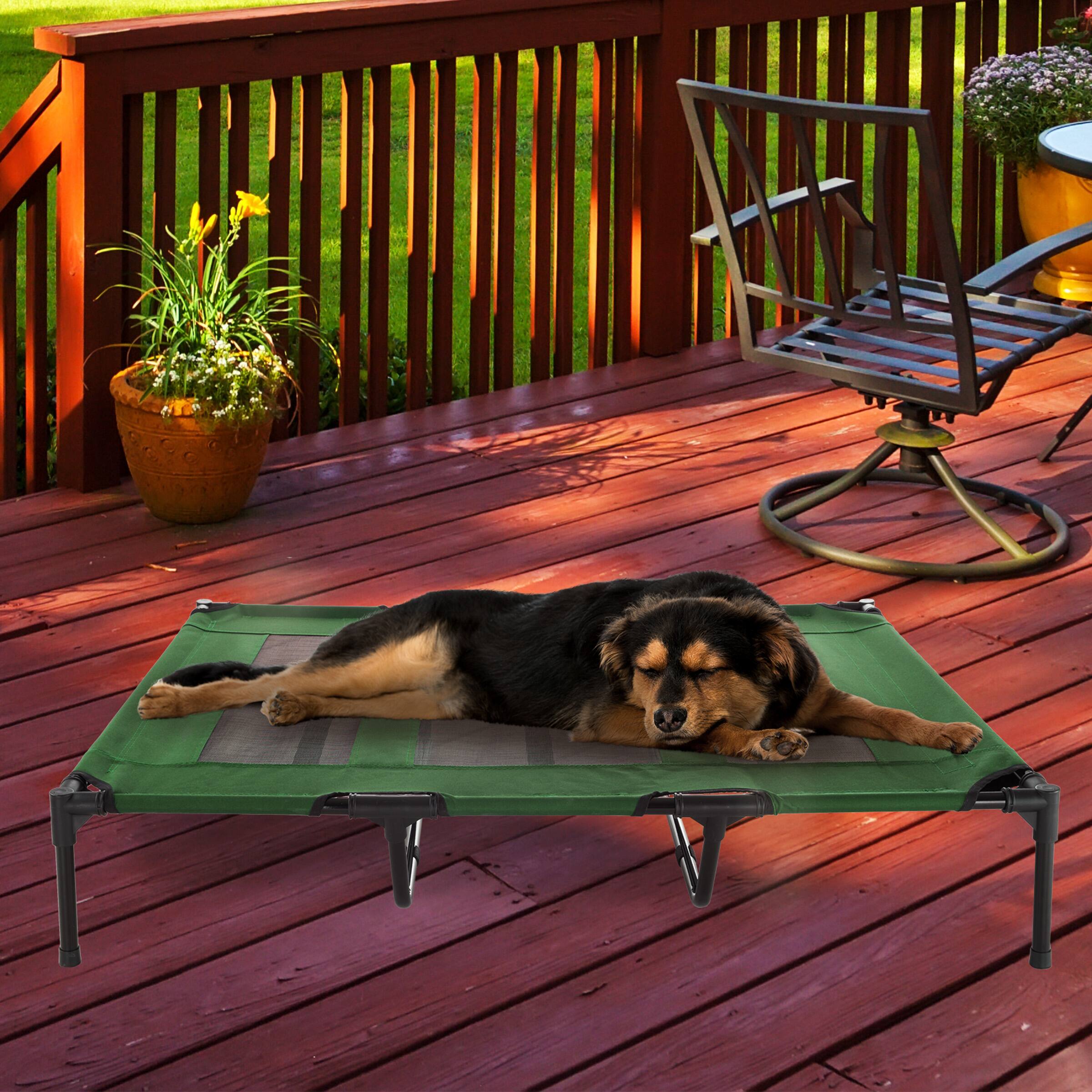 Alt View 3. PetMaker - Elevated Dog Bed 48x35.5-Inch Pet Bed with Non-Slip Feet Indoor/Outdoor Dog Mattress or Puppy Cot for Pets up to 110lbs - Green.