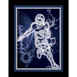Fan Creations - Indianapolis Colts 12'' x 16'' Framed Neon Player Print - Black