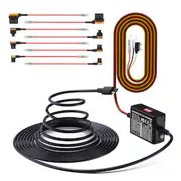 Vantrue - 3-Lead Acc 14.8ft Hardwire Kit for Dash Cam, 5 Low Voltage Protection Options for Parking Mode, 12V-24V to 5V