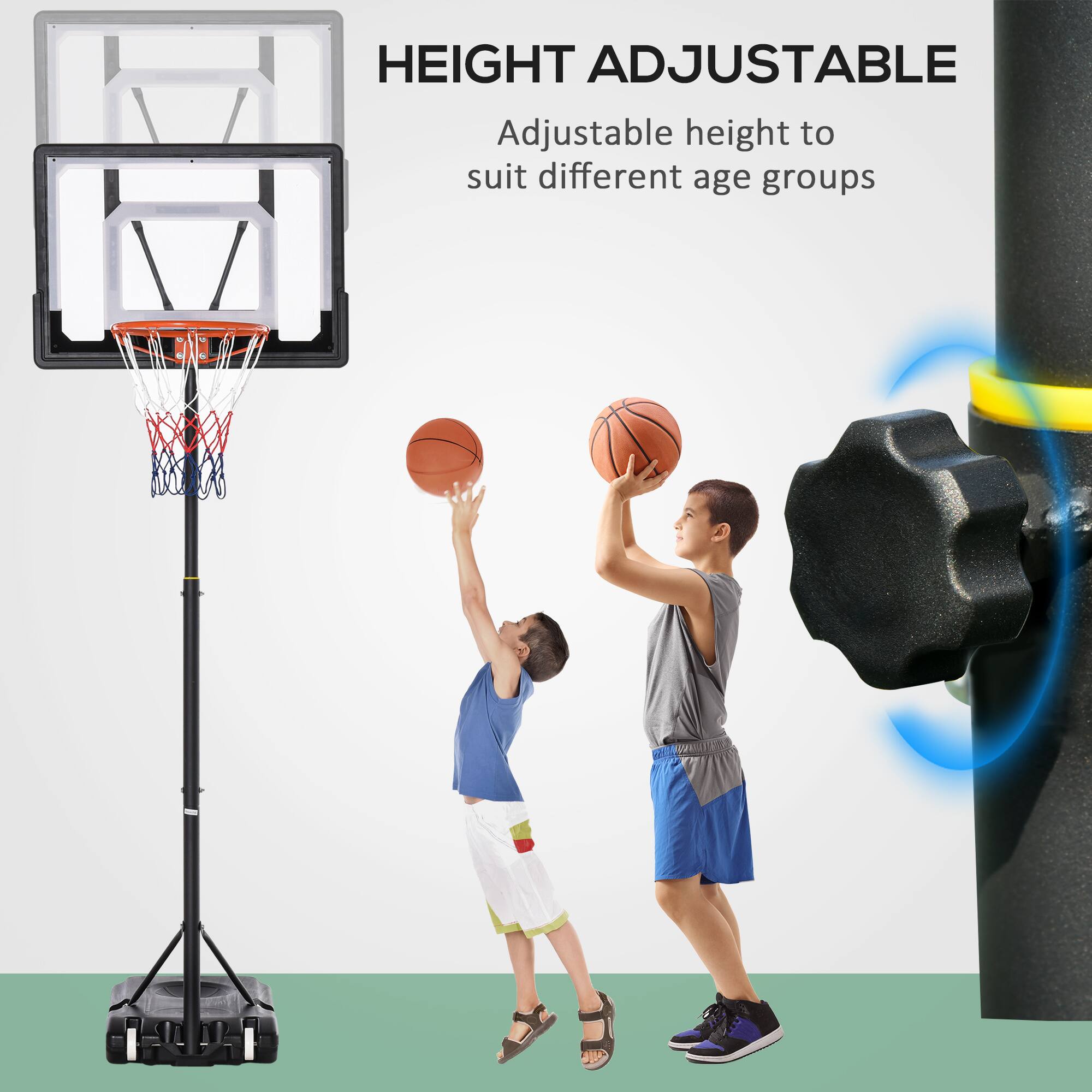 HEIGHT ADJUSTABLE
Adjustable height to suit different age groups