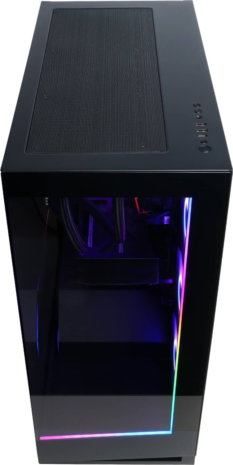 Alt View 12. CyberPowerPC - Gaming Desktop - AMD Ryzen 9 9900X - AMD Radeon RX 9060 XT 16GB - 32GB DDR5 - 2TB PCIe 4.0 SSD - Black.