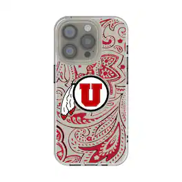 Keyscaper - NCAA - Utah Utes iPhone Paisley Design Clear Case - 16 - Multicolor