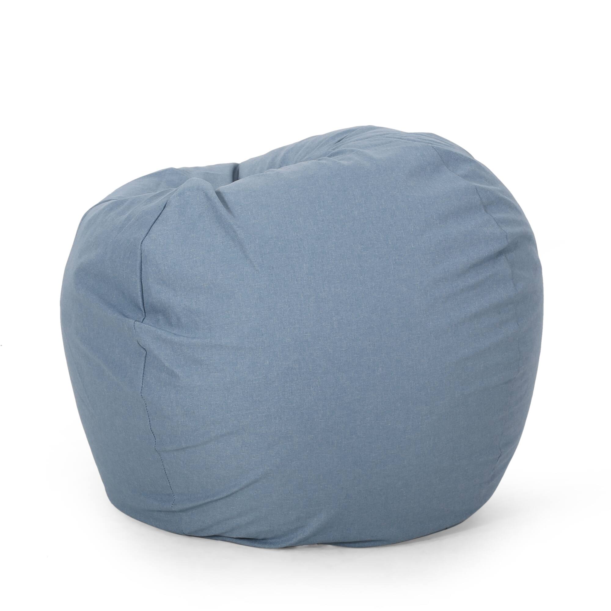 Angle. GOODSILO - 3 Foot Ultra Soft Foam Filled Bean Bag Chair with Removable Cover for Living Room or Bedroom - Teal.