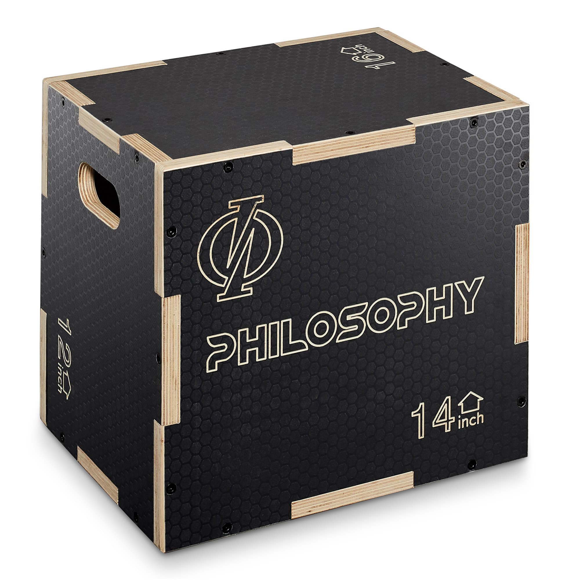 Philosophy Gym - 3 in 1 Non-Slip Plyo Box - Jump Plyometric Box for Training - Black