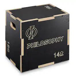 Philosophy Gym - 3 in 1 Non-Slip Plyo Box - Jump Plyometric Box for Training - Black
