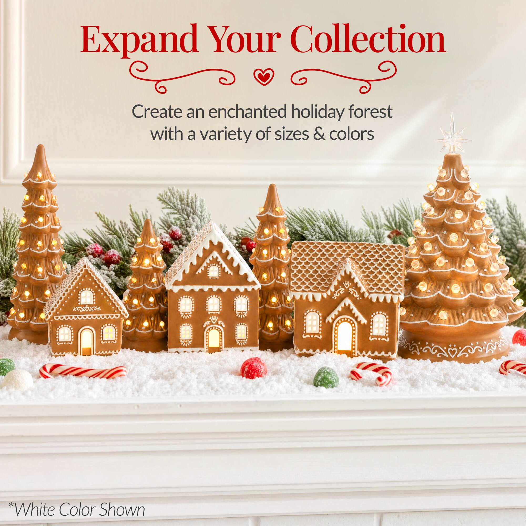 Expand Your Collection

Create an enchanted holiday forest with a variety of sizes & colors

*White Color Shown