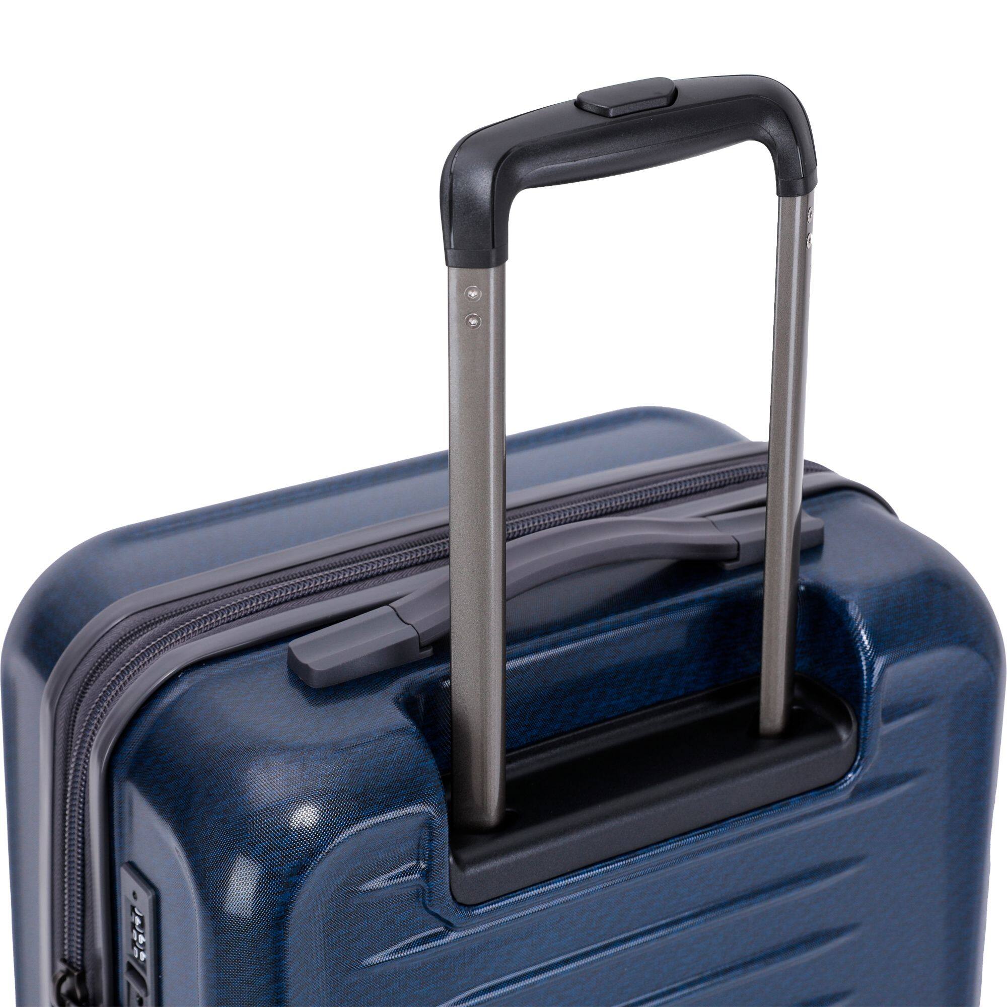 Alt View 2. Spyder - Spyder Rails 2 Piece Luggage Set with 360 Spinner Wheels, TSA Approved Lock, 20 Inch, 29 Inch - Carbon Blue.