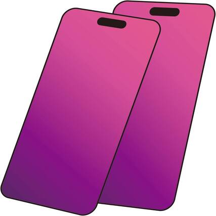 Front. PARKER SLATER - Two Pieces of Gradient Tempered Glass for iPhone 16 Pro Max Privacy Screen - color: Gradient Purple Size: For iPhone16ProMax 6.