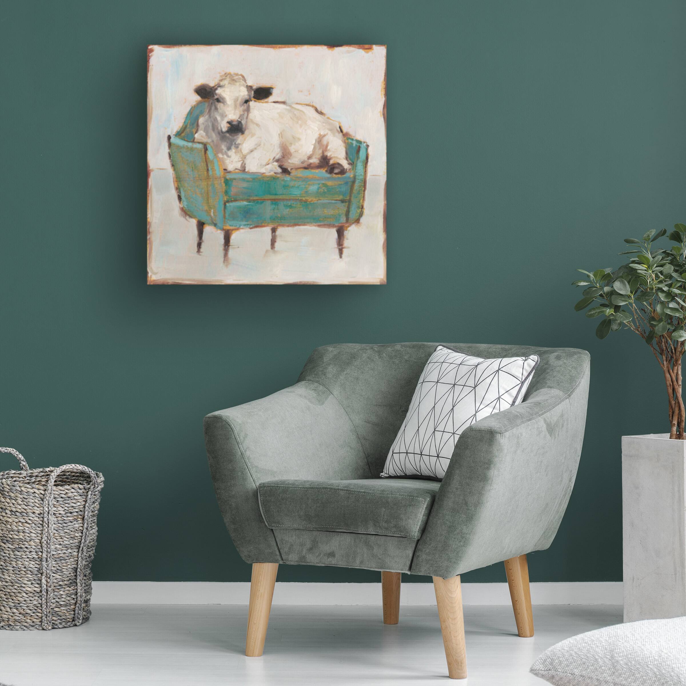 Back. Trademark Fine Art - Ethan Harper 'Moo-ving In I' Canvas Art - Multicolor.