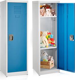 AdirOffice - Storage Locker 629-Series 48" H 1-Tier Steel Locker with Key Lock - Blue