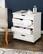 Alt View 19. Linon Home Décor - Monte Wide Six-Drawer Rolling Storage Cart - Whitewash.