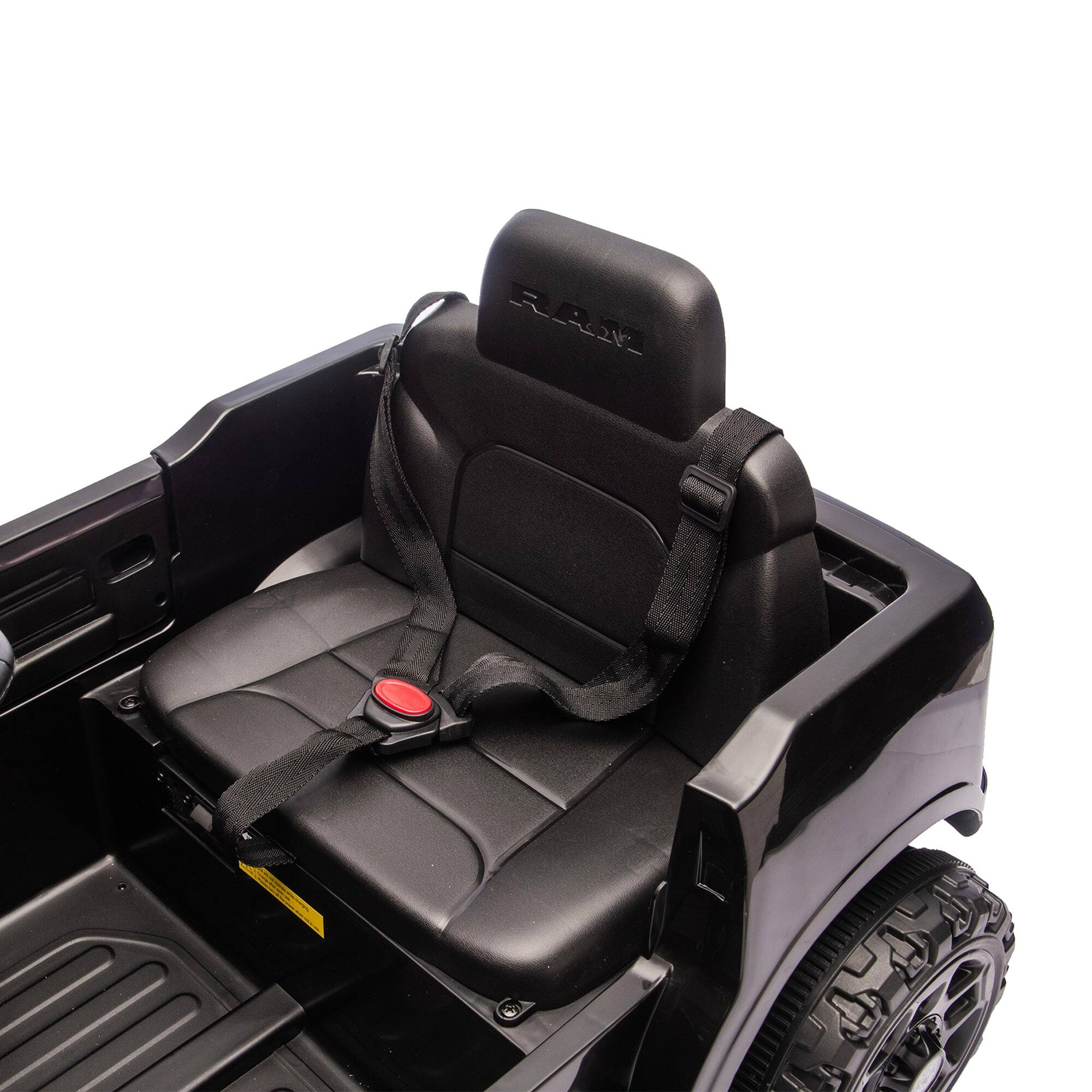 Alt View 5. Boyel Living - 3+ Black and White 12V Kids Ride On UTV with Parents Remote Control Twin 25W Motors - black.