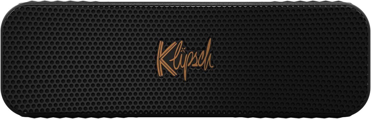 Angle. Klipsch - Klipsch KLIPSCH-DETROIT Portable Bluetooth Speaker with Full Range Audio and a 2 Year Amber Protection Plan (2023) - Black.