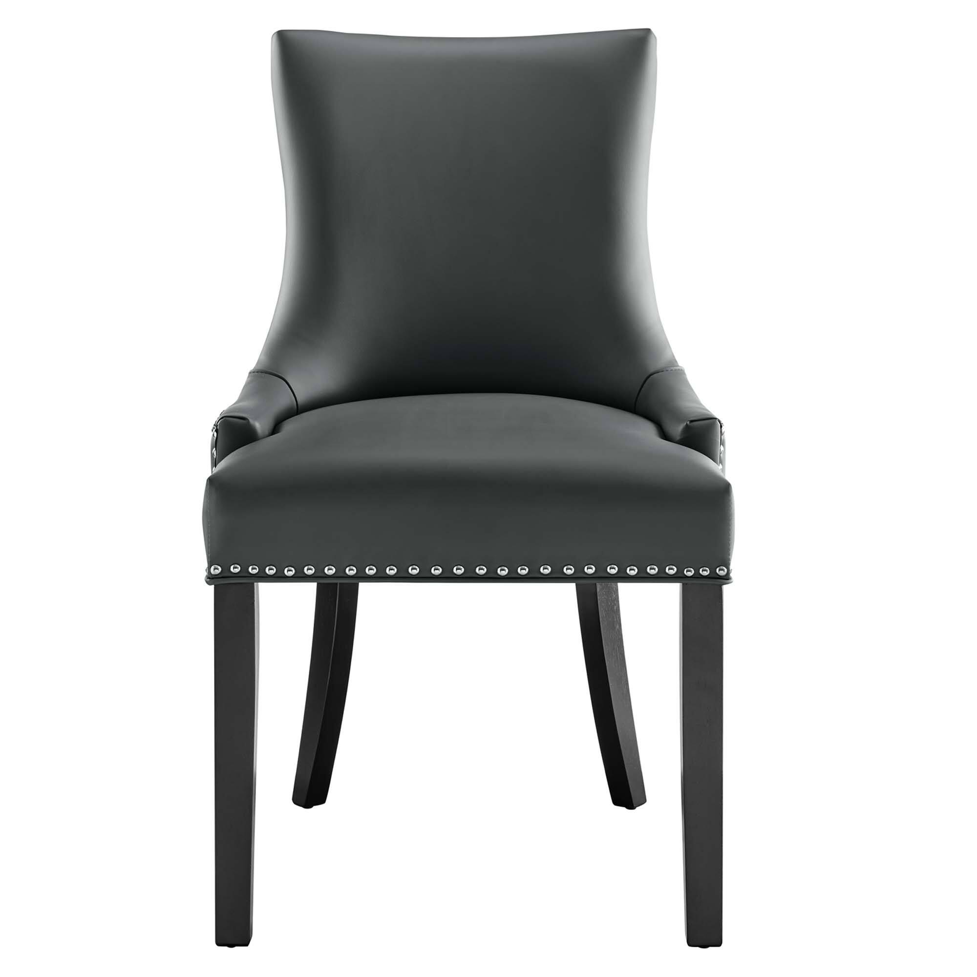 Alt View 1. Modway - Marquis Vegan Leather Dining Chair by Modway - Gray.