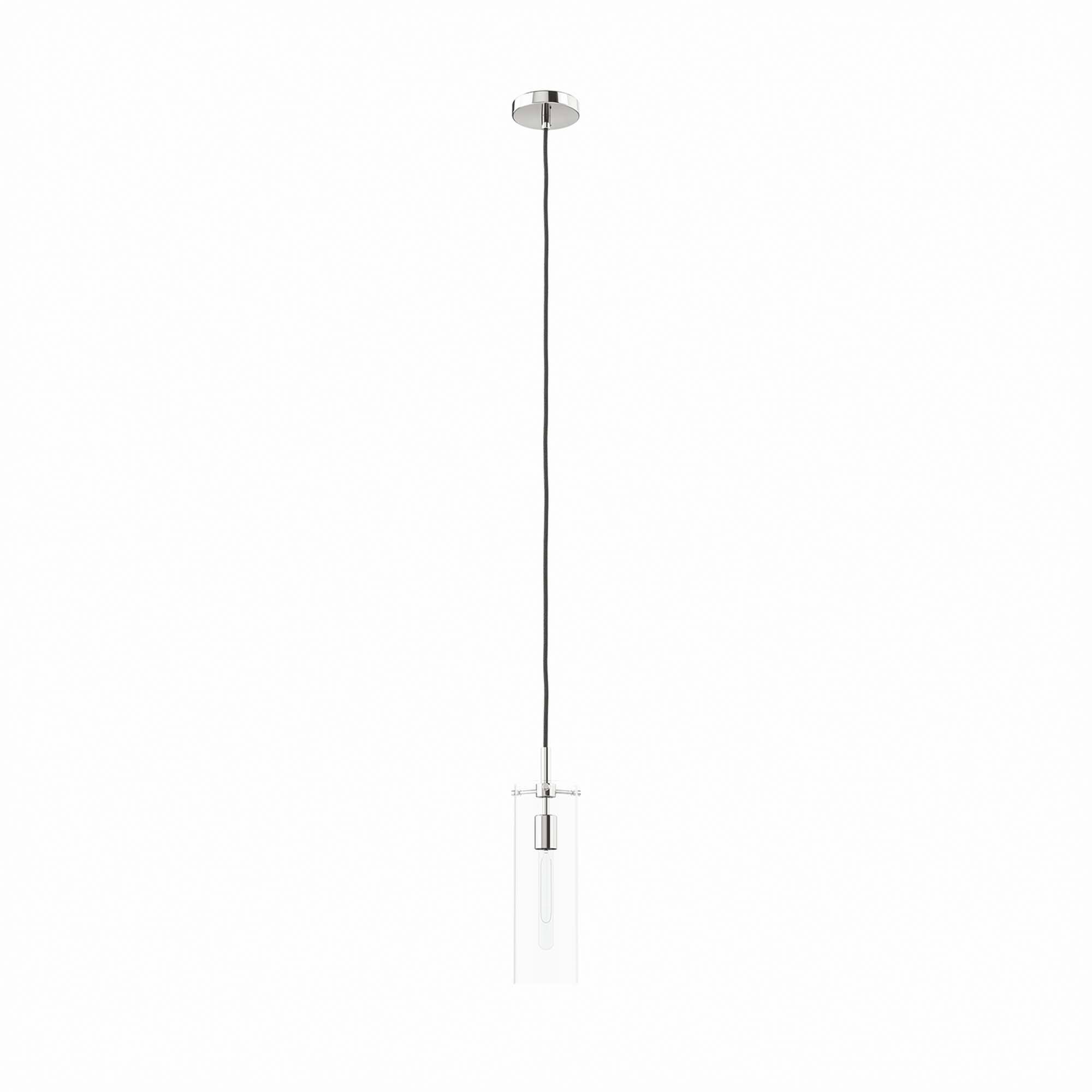 Angle. Modway - Skylark Pendant Light by Modway - Clear Polished Nickel.