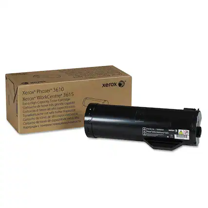Xerox Phaser 3610
Xerox WorkCentre 3615
Extra High-Capacity Toner Cartridge
Cartouche de toner très grande capacité
Cartuccia di toner ad alta capacità extra
Tonerpatrone mit sehr hoher Kapazität
Cartucho de toner de capacidad extra alta
Cartucho de toner de capacidad extra alta
Картридж с тонером повышенной ёмкости
Reader No.: 1068273
Phaser 3610 / WorkCentre 3615