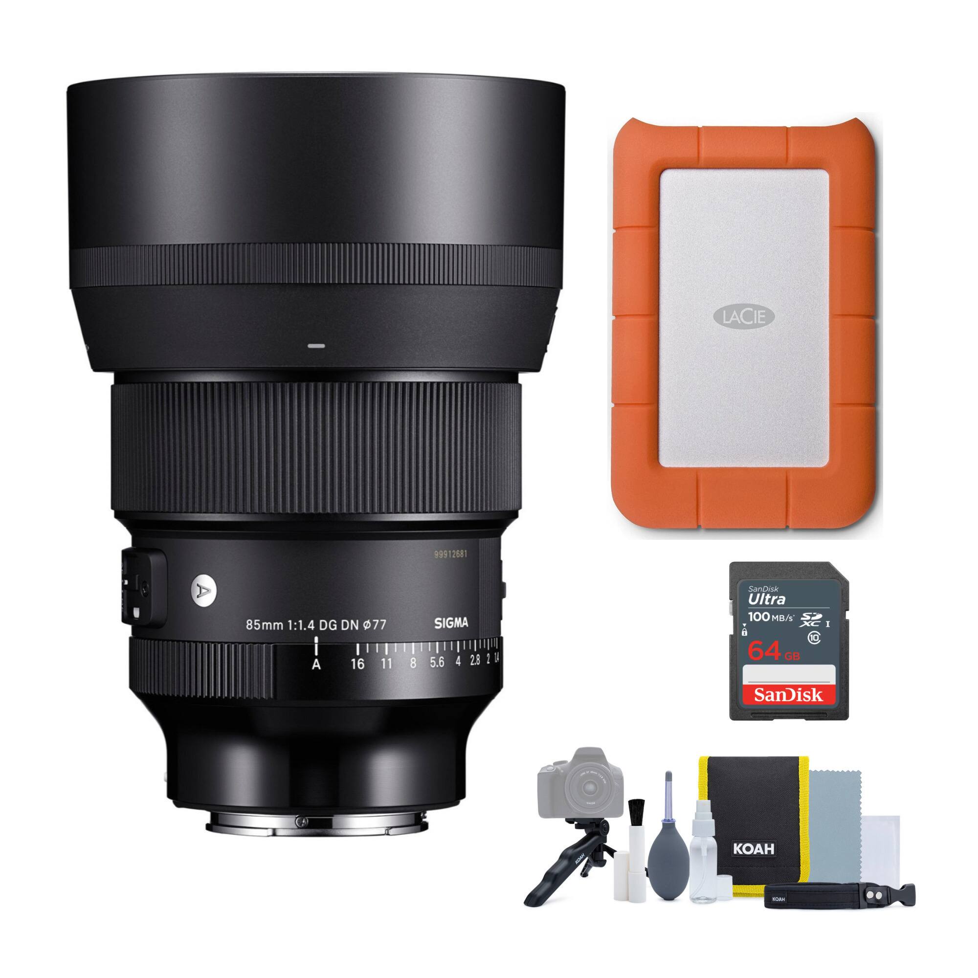 LACIE 991264 85mm 1:1.4 DG DN 077 I A 16 11 3 SIGMA 5.6 4 28 I i SanDisk Ultra 100 MB/s 64 GB