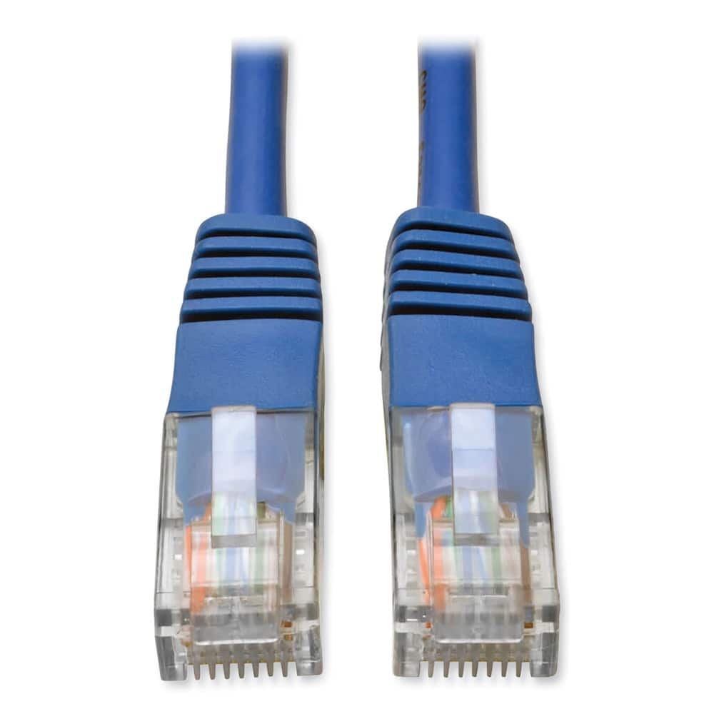 Front. Tripp Lite - N002-007-BL CAT5e 7 ft. 350 MHz Molded Patch Cable - Blue - Blue.