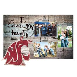 Fan Creations - Washington State Cougars 11" x 19" I Love My Family Clip Photo Frame - Multicolor