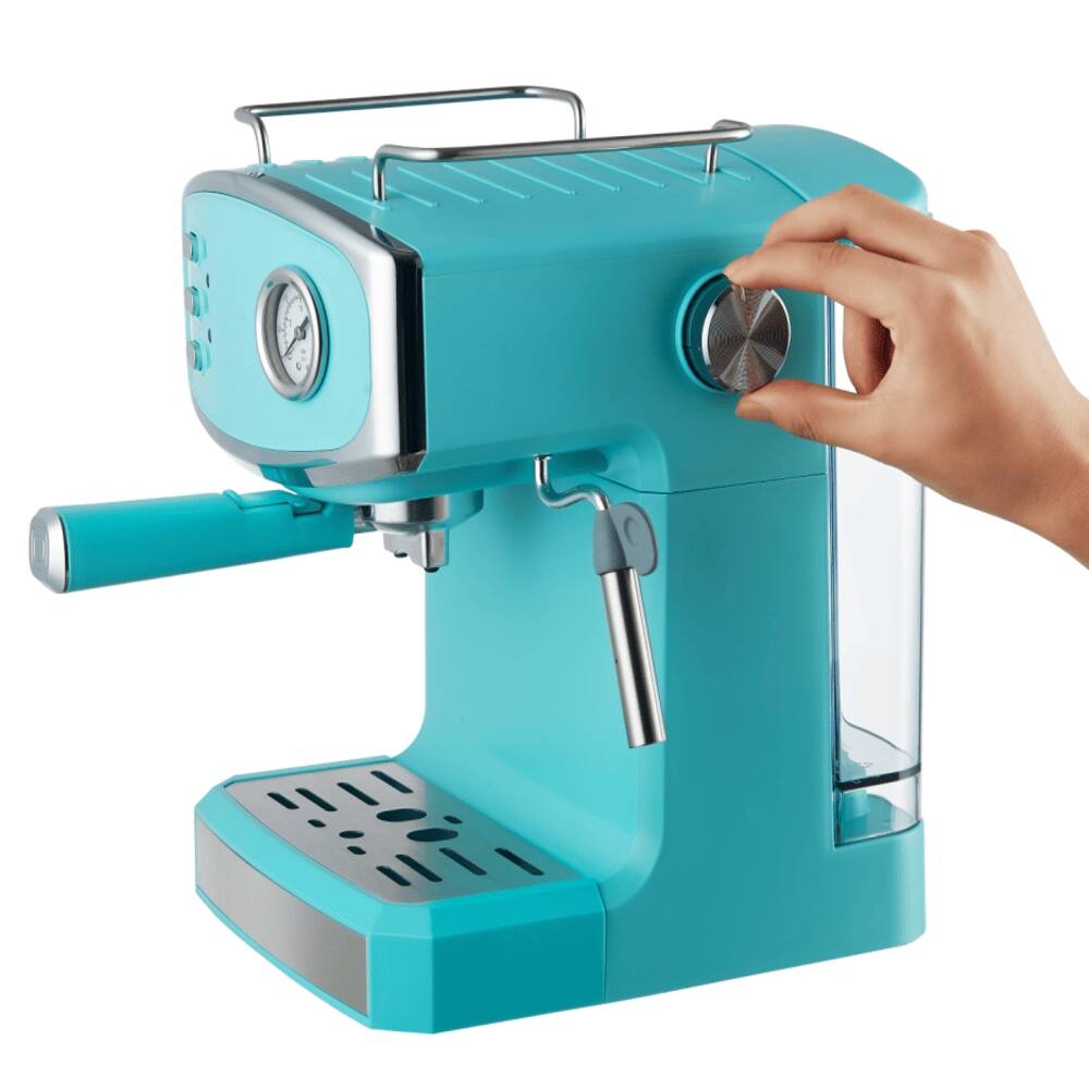 Alt View 7. Plum Chef - Semi-Automatic Espresso Machine with Milk Frother 20-Bar - Black.