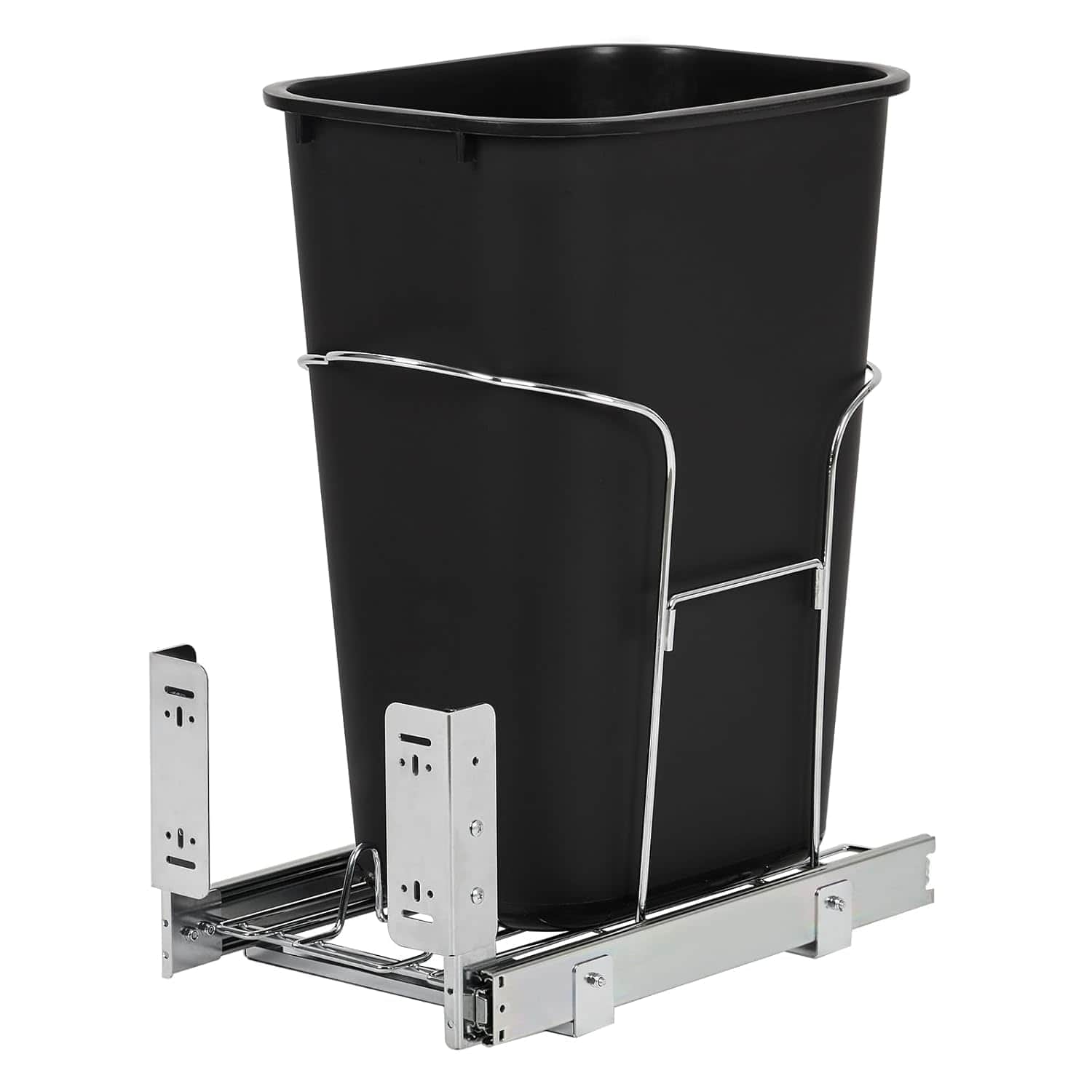 Acekool - Pullout Under-Cabinet Trash and Recycling Bin with Soft-Close Full-Extension Slides