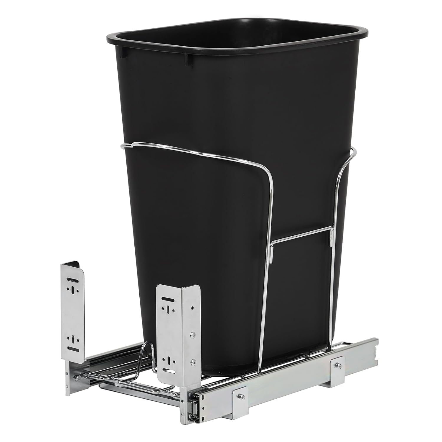 Front. Acekool - Pullout Under-Cabinet Trash and Recycling Bin with Soft-Close Full-Extension Slides.