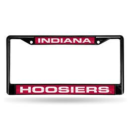 Rico Industries - Indiana University Hoosiers Black Metal Laser Cut License Plate Frame - Multi