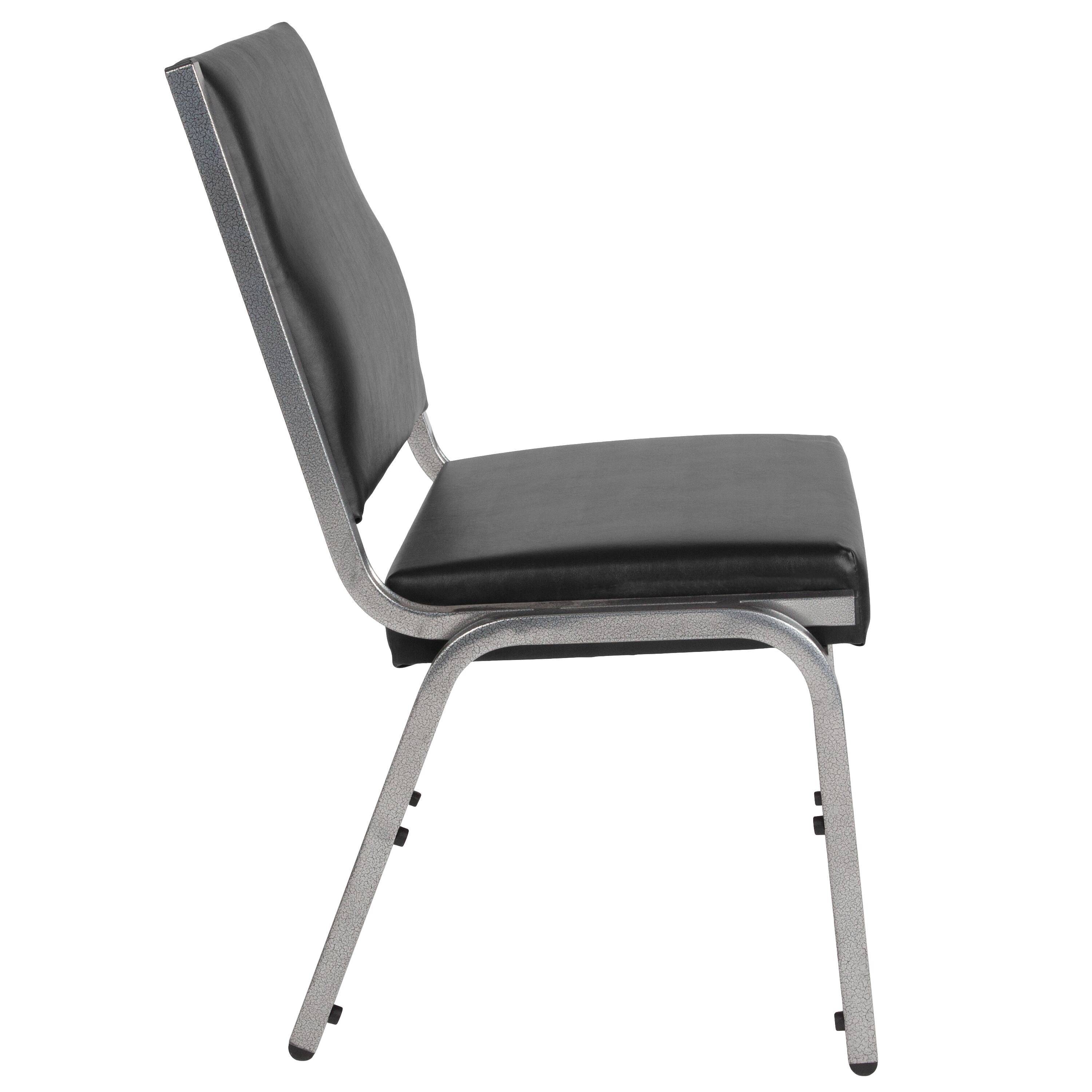 Alt View 6. Emma + Oliver - 950 lb. Rated Antimicrobial Bariatric medical Reception Chair - Black Vinyl.
