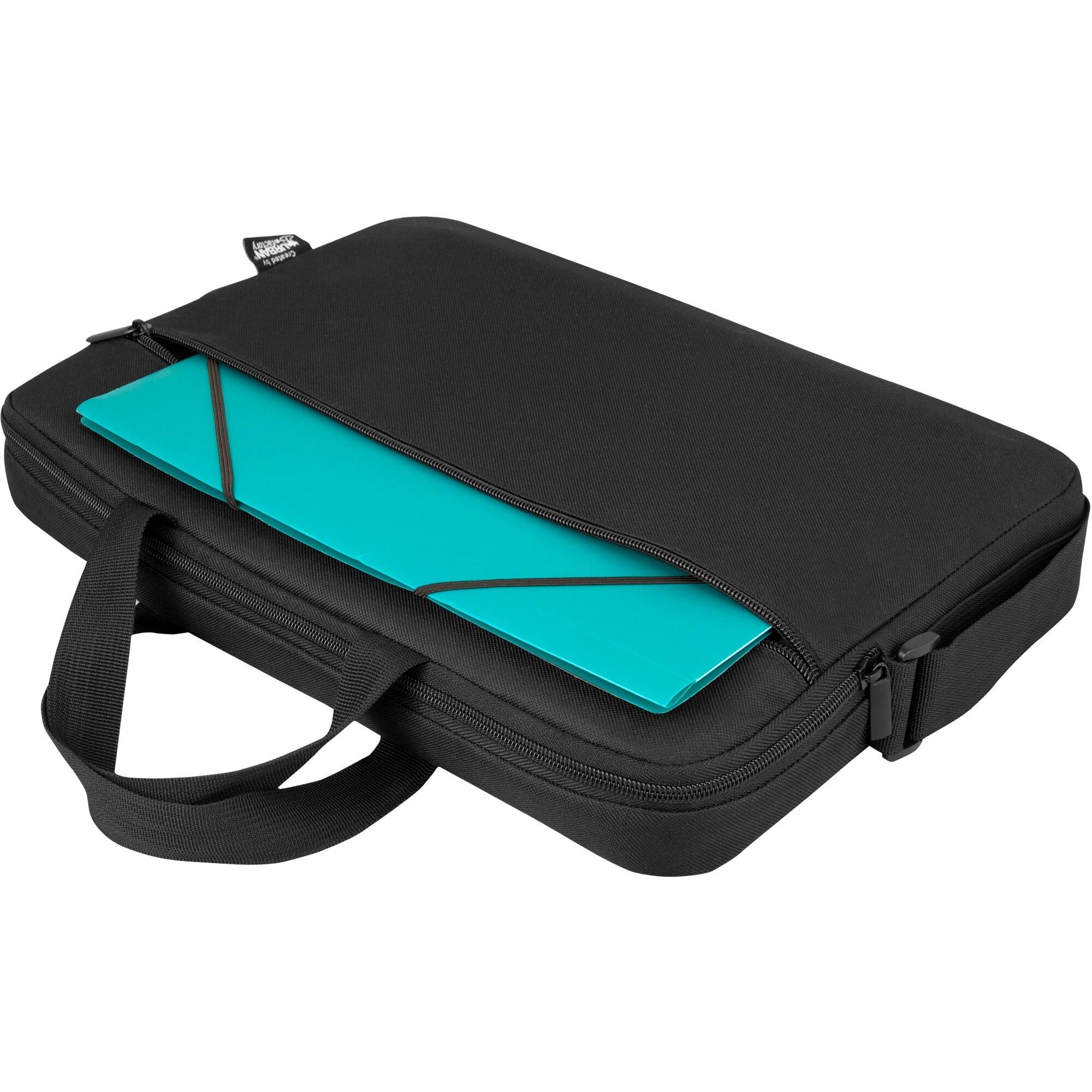 Alt View 4. Urban Factory - Urban Factory Nylee Carrying Case for 12" Notebook - Black - Drop Resistant, Water Resistant, Shock Absorbing - 210D - Black.