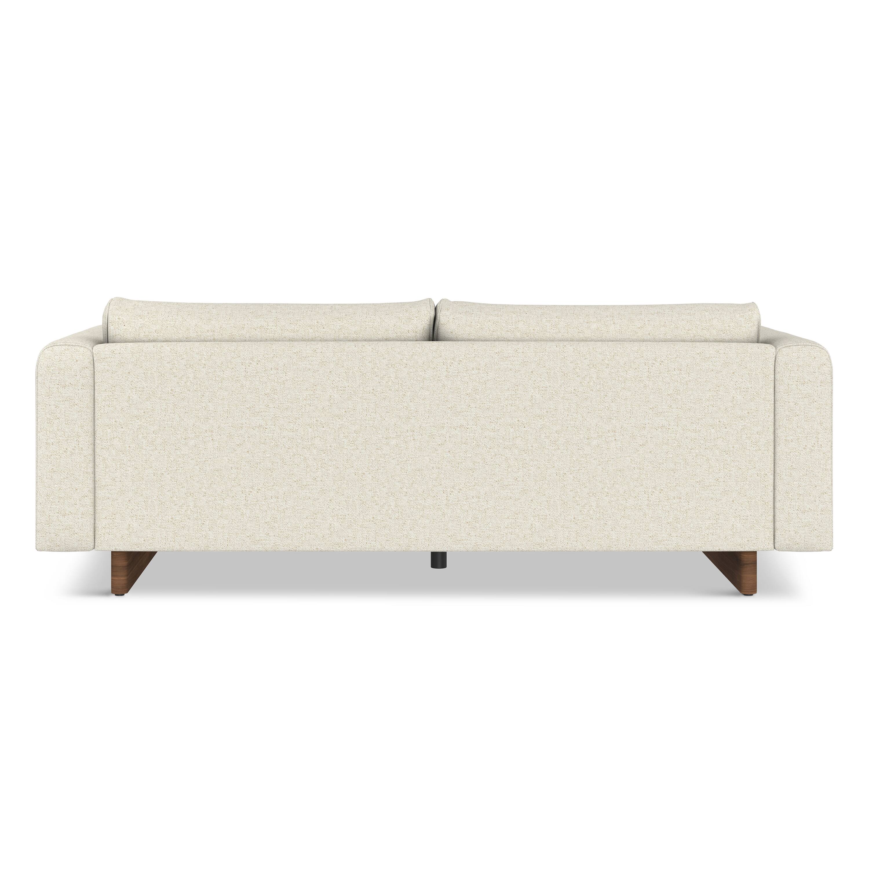 Left. Simpli Home - Jones 84 inch Wide Contemporary Sofa in Ivory Tightly Woven Performance Fabric - Ivory.