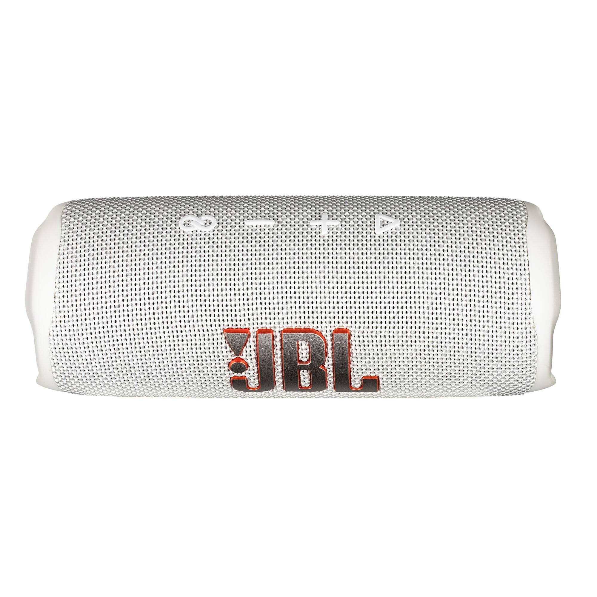 Alt View 6. JBL - JBL Flip 6 Portable Bluetooth Speaker, deep bass, IPX7 waterproof, for home with Travel Case - White.