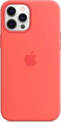 Apple - iPhone 12 Pro Max Silicone Case with MagSafe - Citrus - Pink