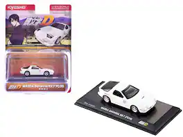 Mazda Savanna RX-7 (FC3S) RHD (Right Hand Drive) "Initial D" Manga 1/64 Diecast Model Car by Kyosho - White