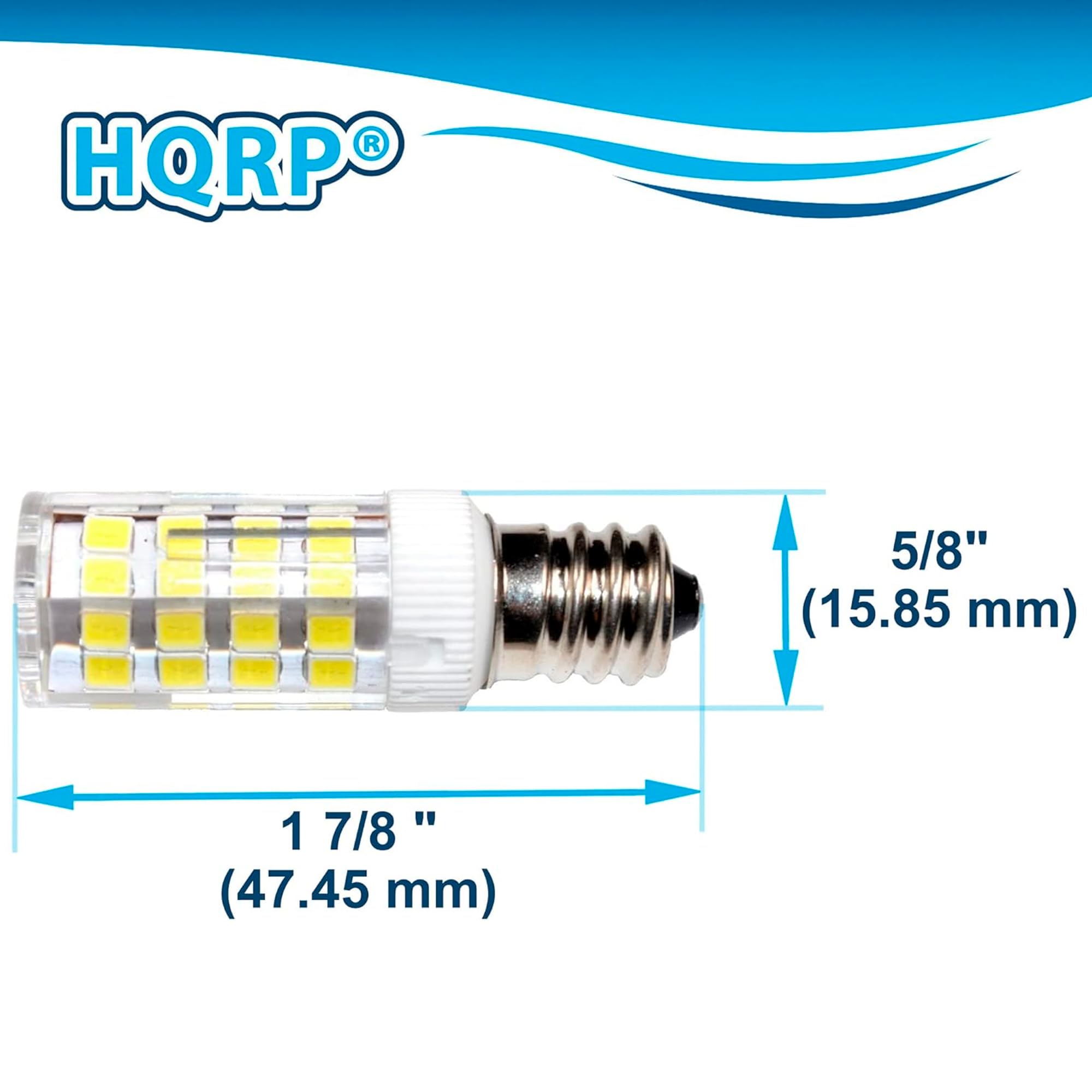 HQRP 5/8" (15.85 mm) " 1 7/8" (47.45 mm)