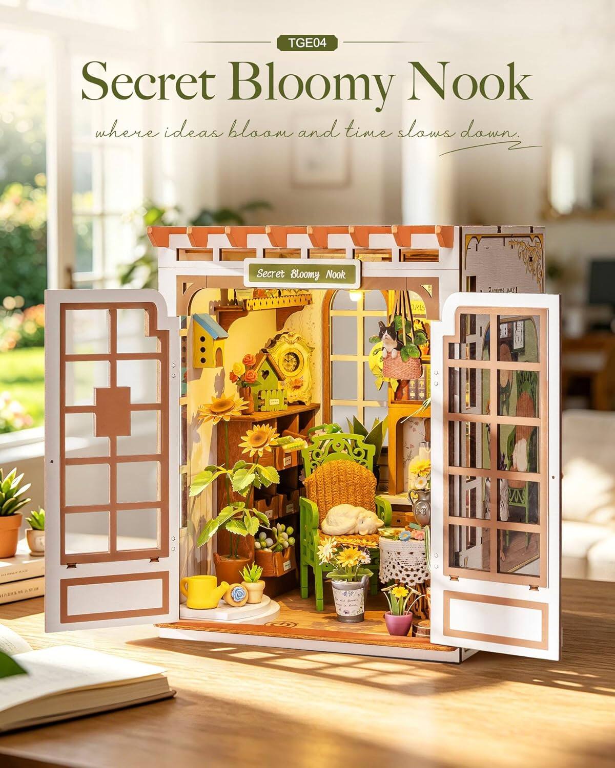 TGE04 Secret Bloomy Nook where ideas bloom and time slows down. Secret Bloomy Nook