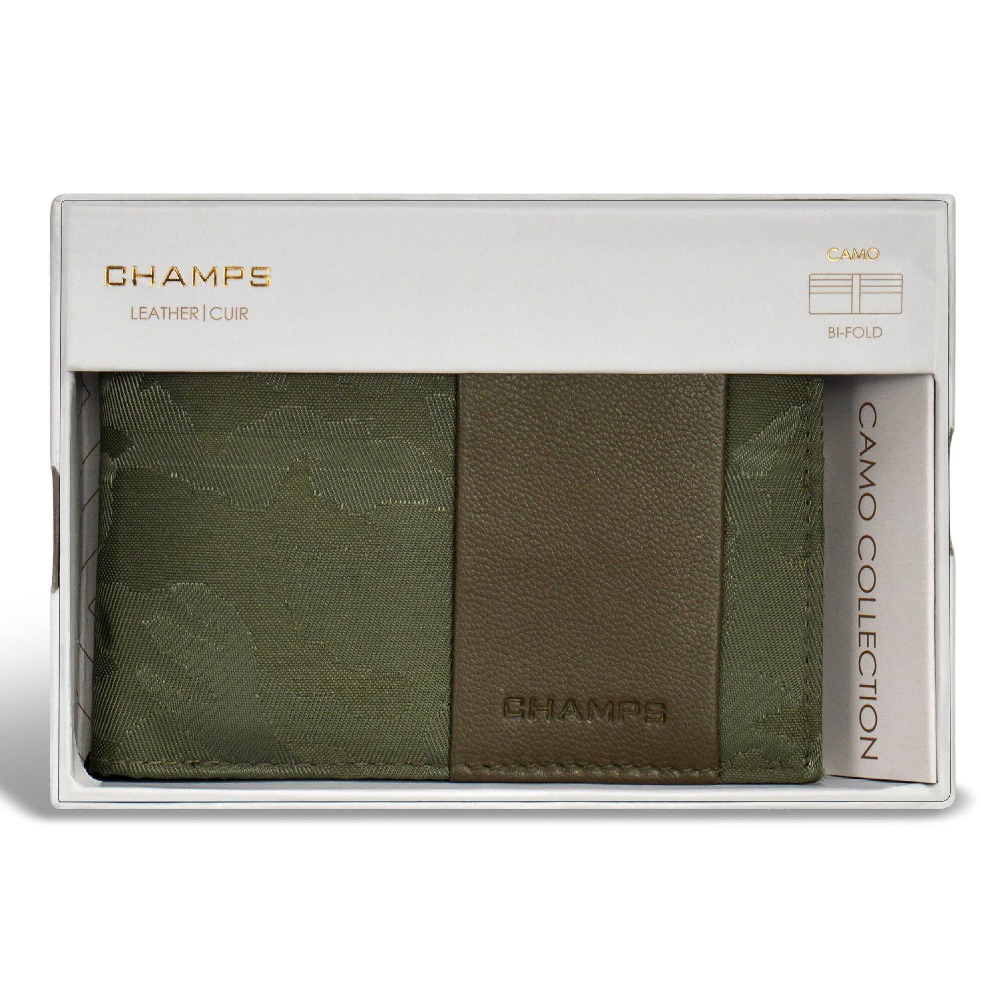 CHAMPS  
LEATHER | CUIR  

CAMO  
BI-FOLD  

CAMO COLLECTION  

CHAMPS