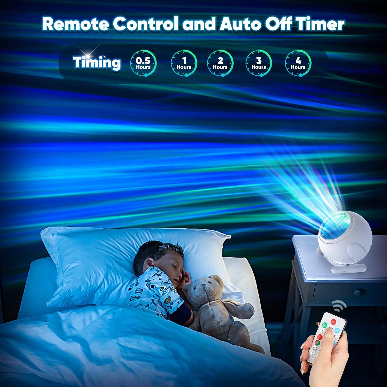 Remote Control and Auto Off Timer  
Timing: 0.5 Hours, 1 Hour, 2 Hours, 3 Hours, 4 Hours