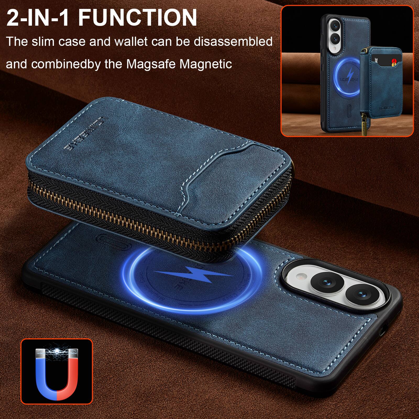 2-IN-1 FUNCTION  
The slim case and wallet can be disassembled and combined by the Magsafe Magnetic
