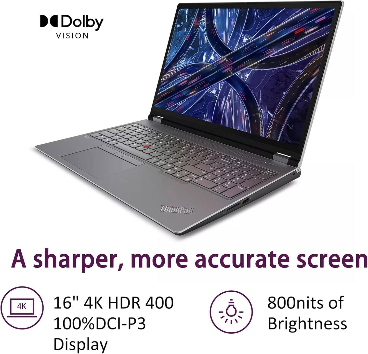 Dolby VISION

A sharper, more accurate screen

16" 4K HDR 400
100% DCI-P3 Display

800nits of Brightness
