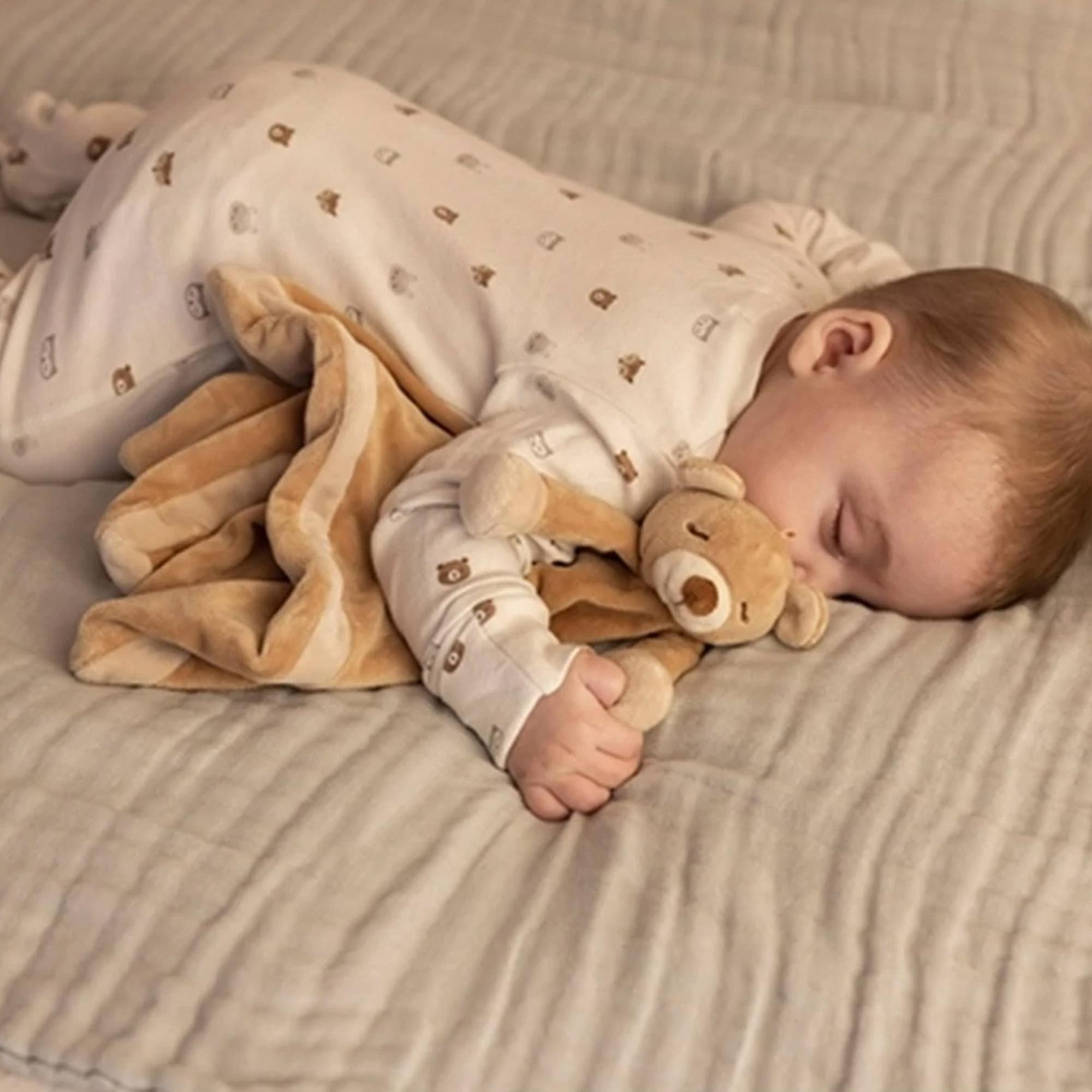 Alt View 1. TriAction Toys - Teddykompaniet Plush Baby Blanket | Teddy Bear - Brown.